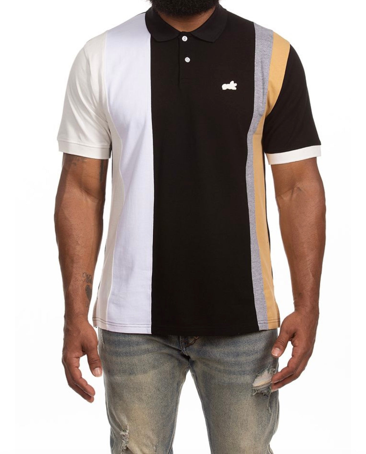 MULTICOLOR COLOR BLOCK POLO SHIRT