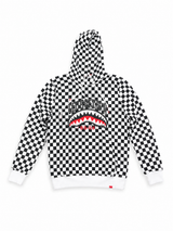 GEORGE V BLACK & WHITE CHECKERBOARD SHARK HOODIE