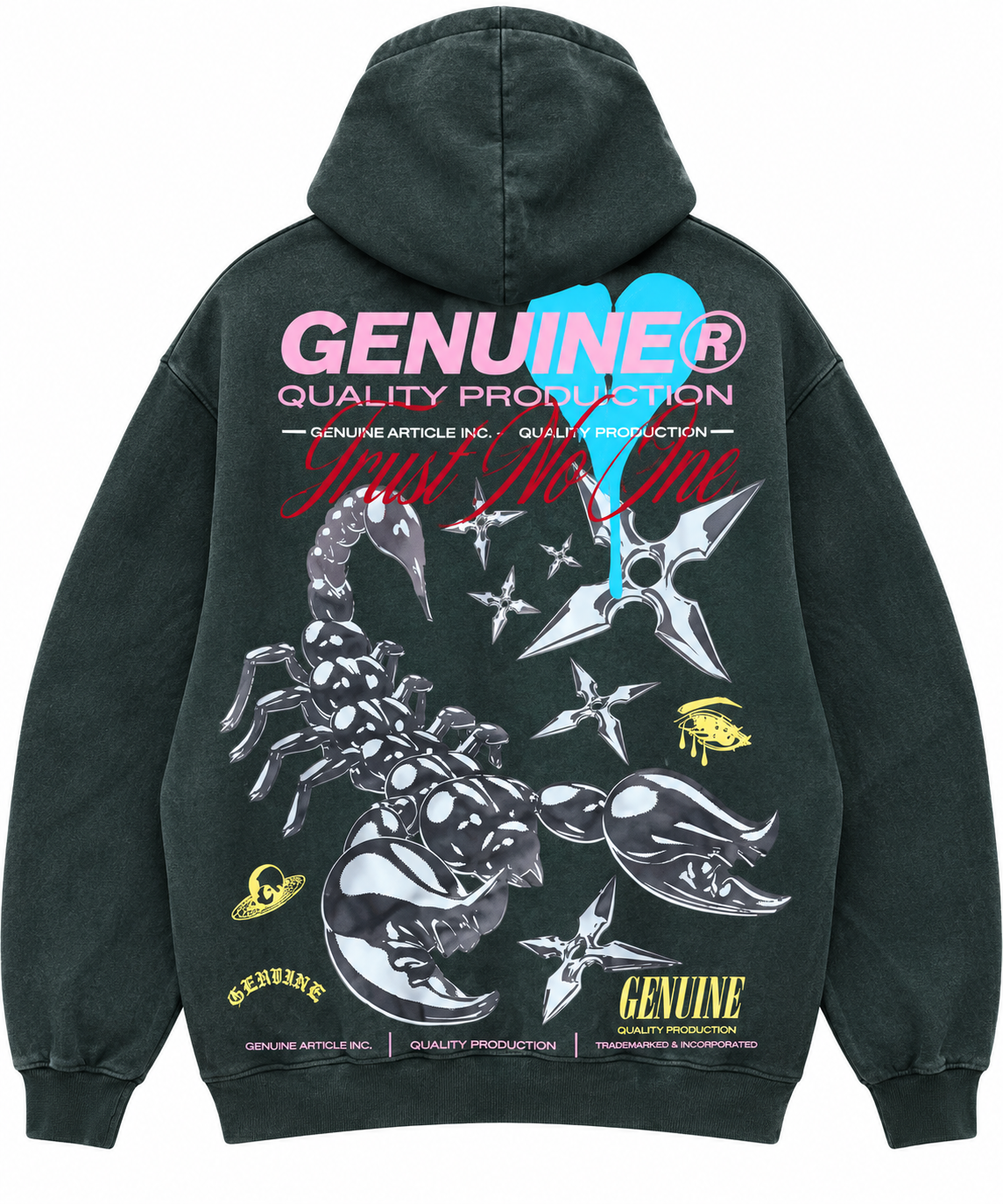 Genuine hoodie charcoal