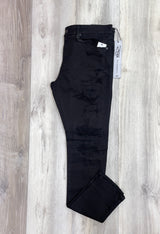 BLACK RIPPED SKINNY JEANS