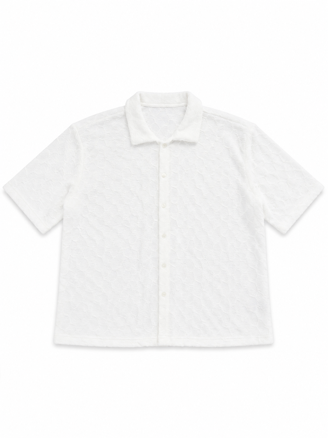 REASON WHITE TEXTURED BUTTON UP SHIRT