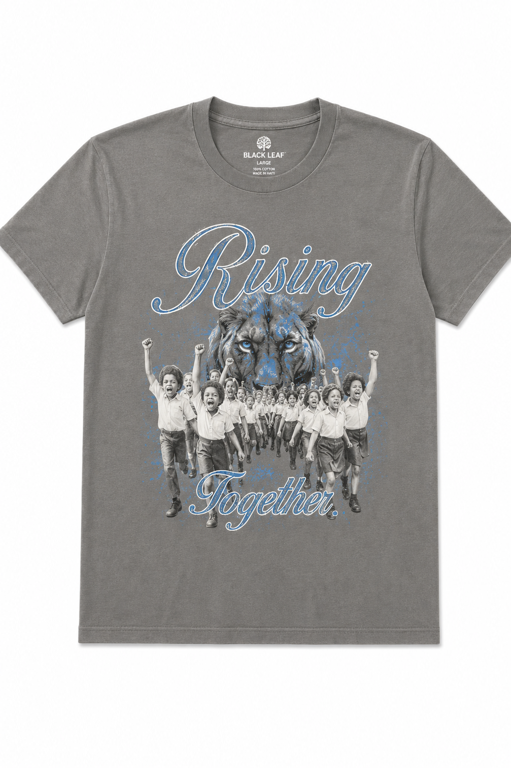 BLACK LEAF – GRAY RISING TOGETHER GRAPHIC TEE