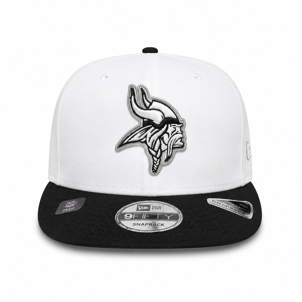 NEW ERA MINNESOTA VIKINGS BLACK & WHITE SNAPBACK CAP