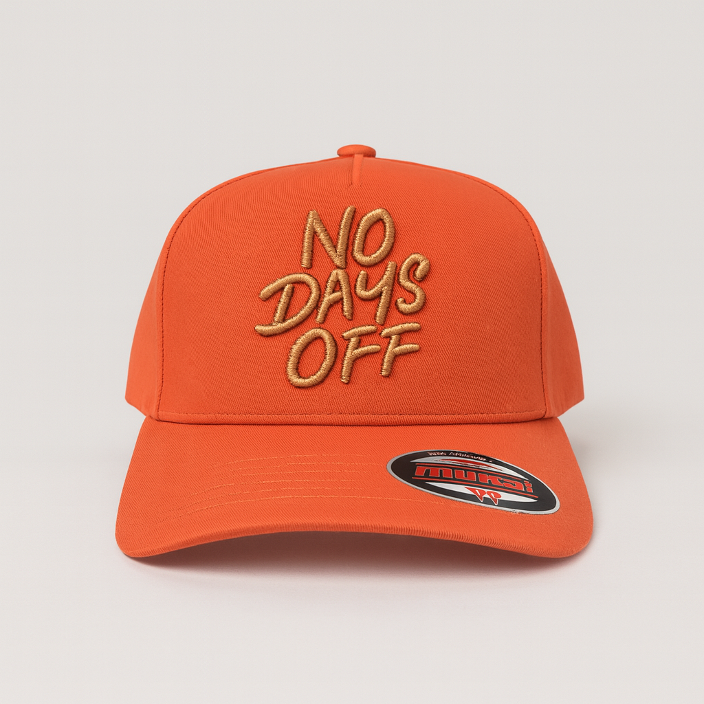 ORANGE EMBROIDERY CAP