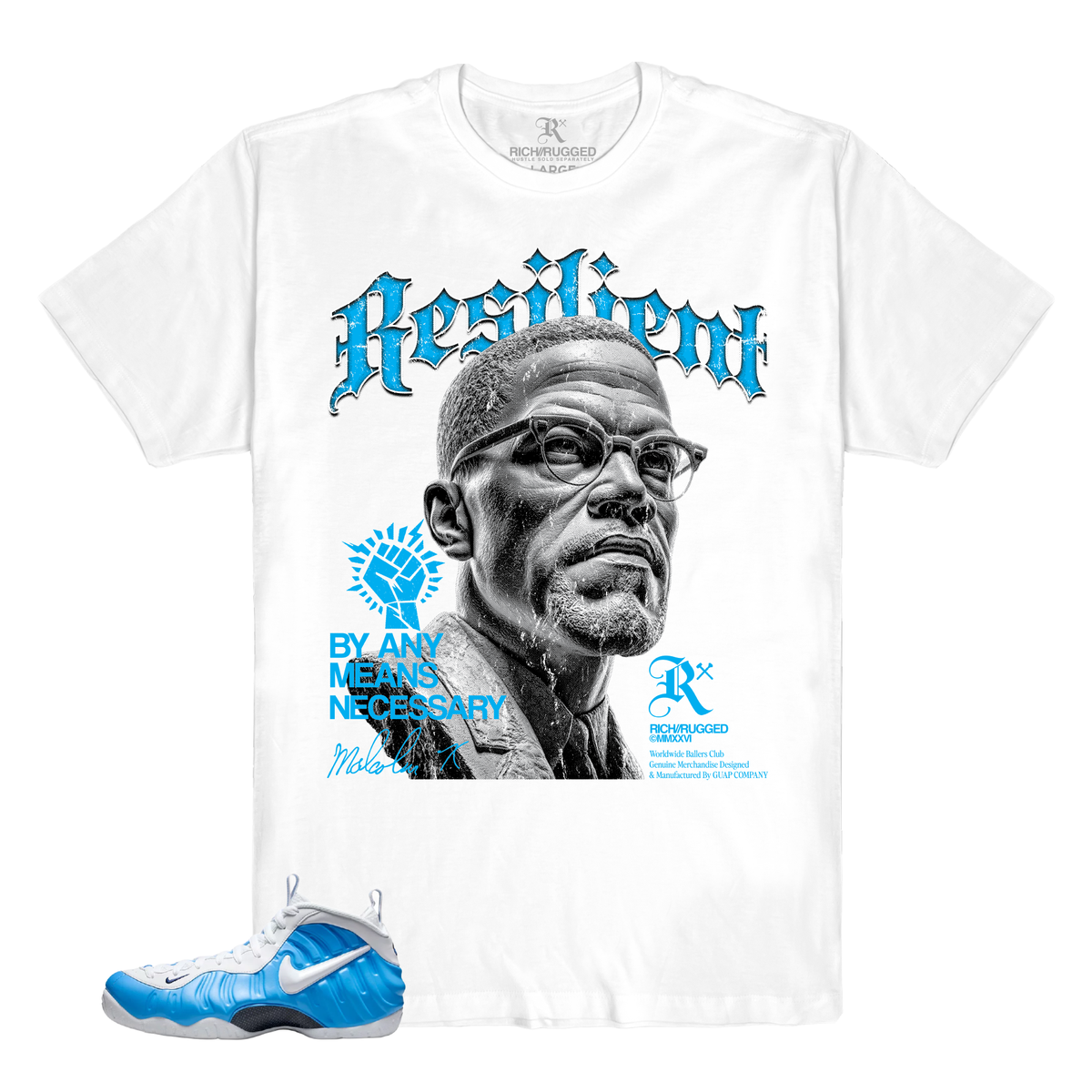 WHITE PORTRAIT GRAPHIC T-SHIRT