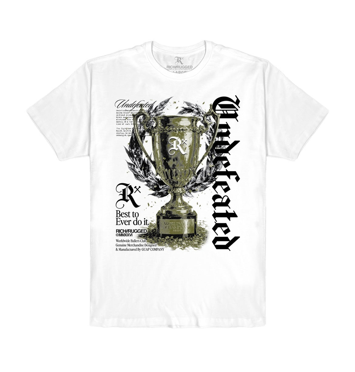 WHITE TROPHY PRINT T-SHIRT
