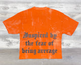 BKYS ORANGE GRAPHIC “BLZRNT” RHINESTONE TEE