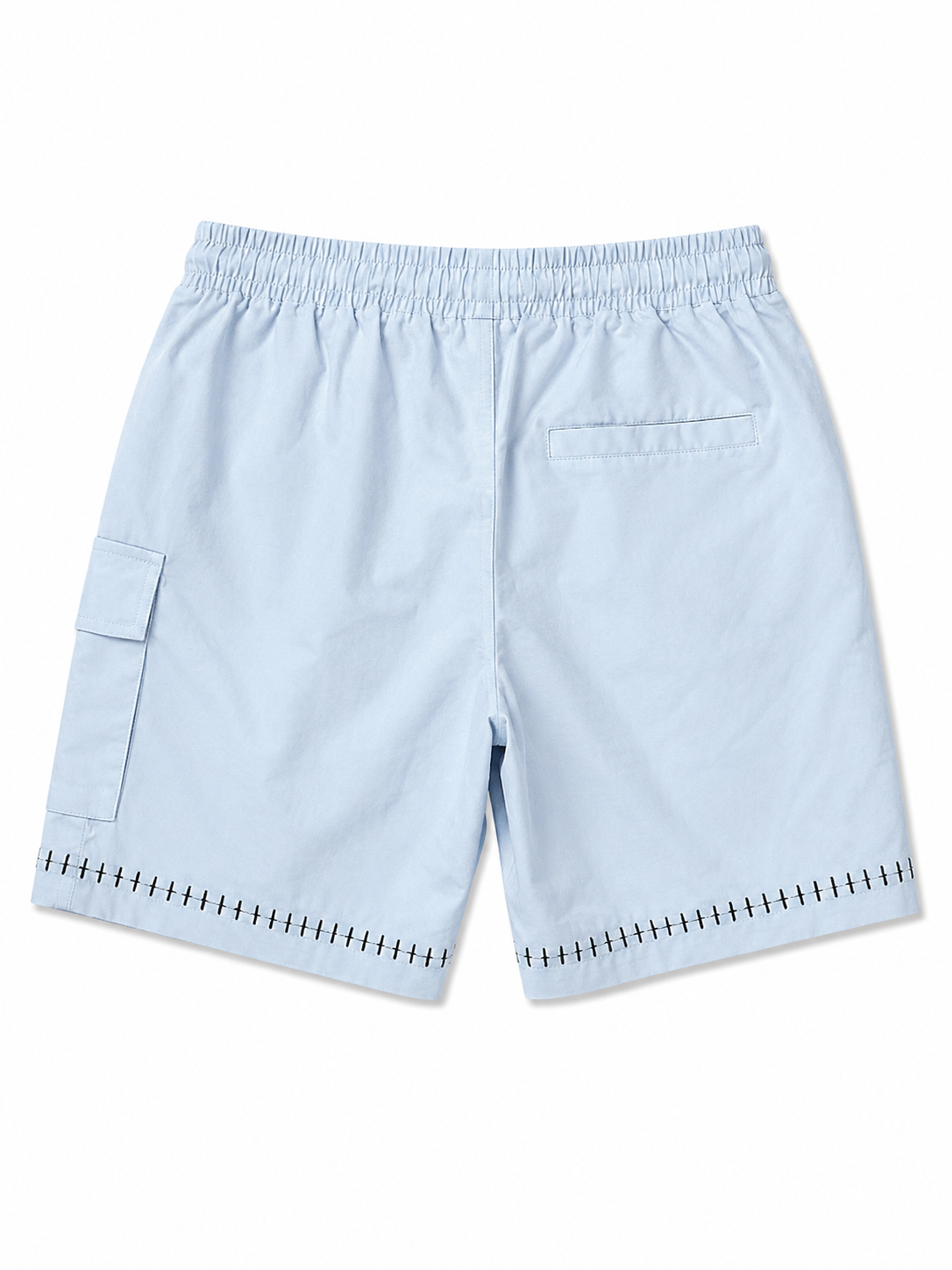 Light Blue Embroidered Shorts