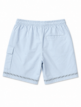 Light Blue Embroidered Shorts