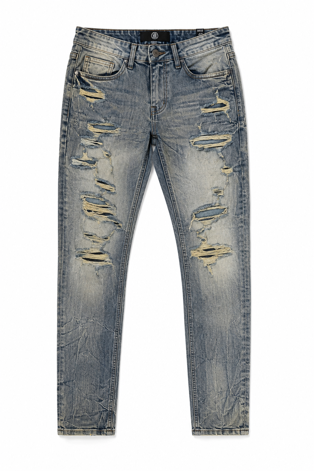 Focus Light Wash Distressed Skinny Jeans