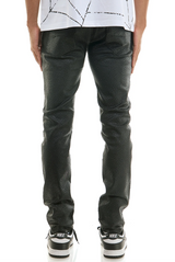 BLACK LUXE PANTS WITH BEADWORK AND CHAIN