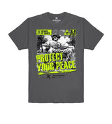 GREY NEON PRINT T-SHIRT