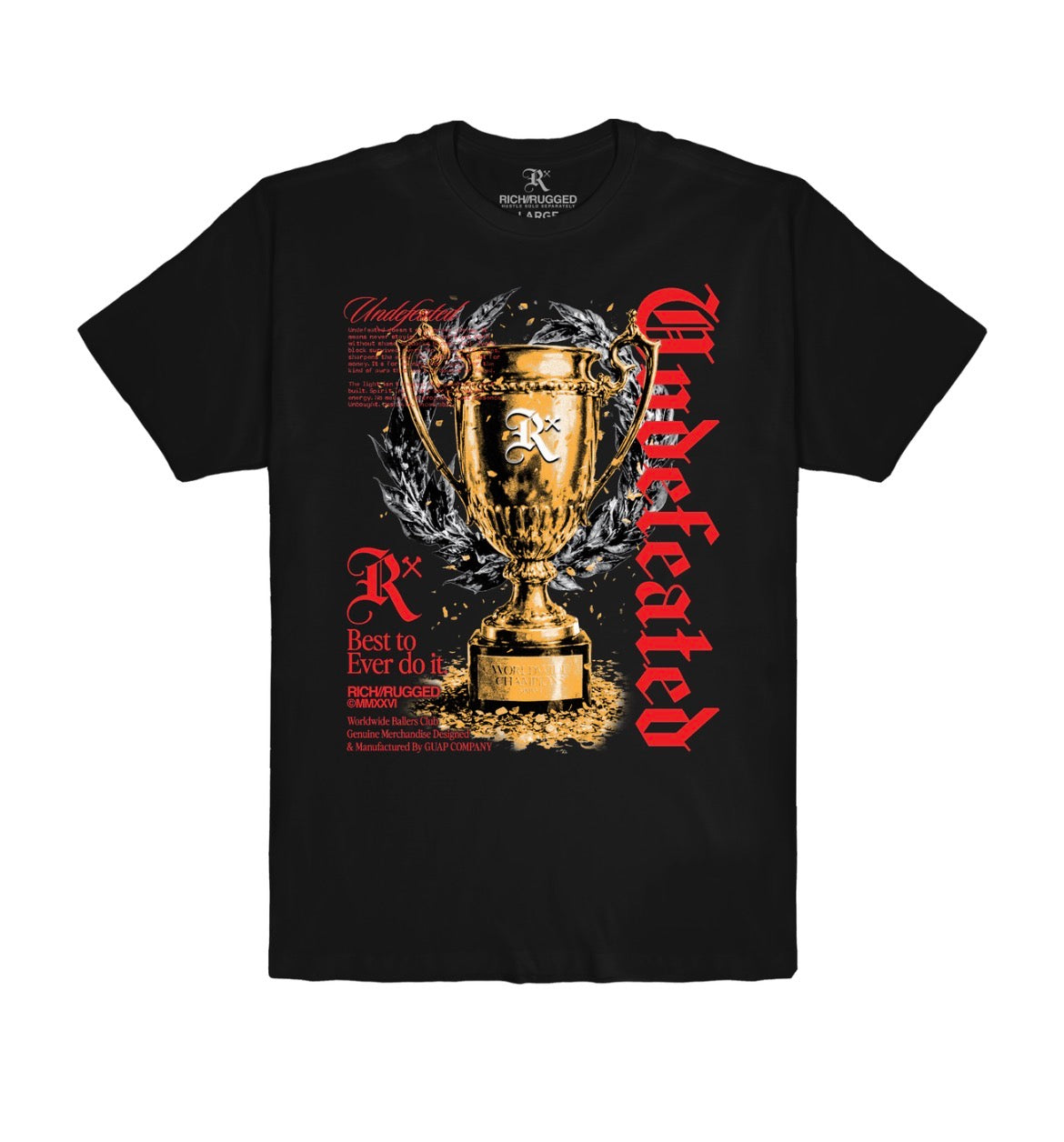 BLACK GOLD TROPHY PRINT T-SHIRT