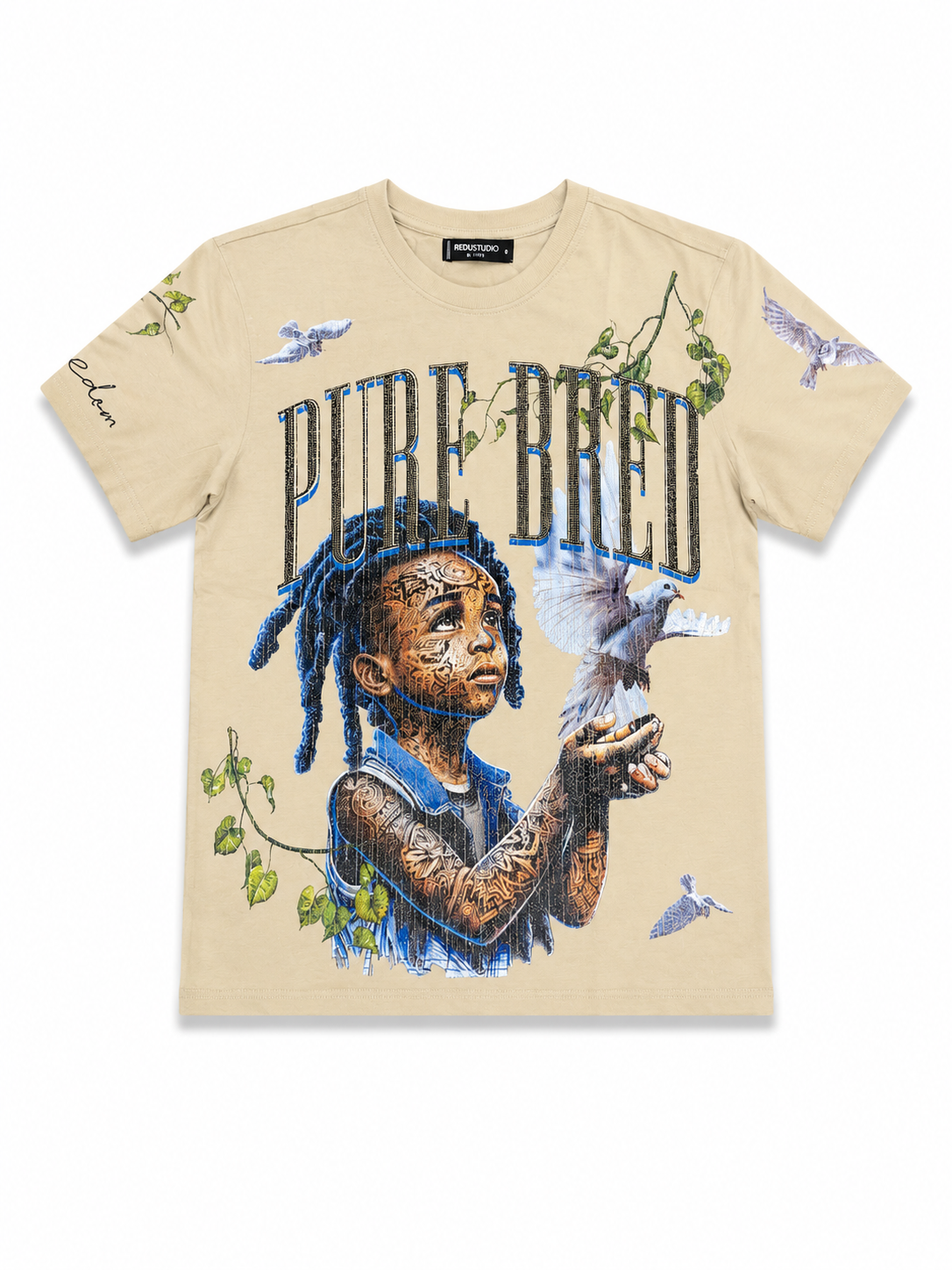 CREAM PURE BREED GRAPHIC TEE – REDUSTUDIO