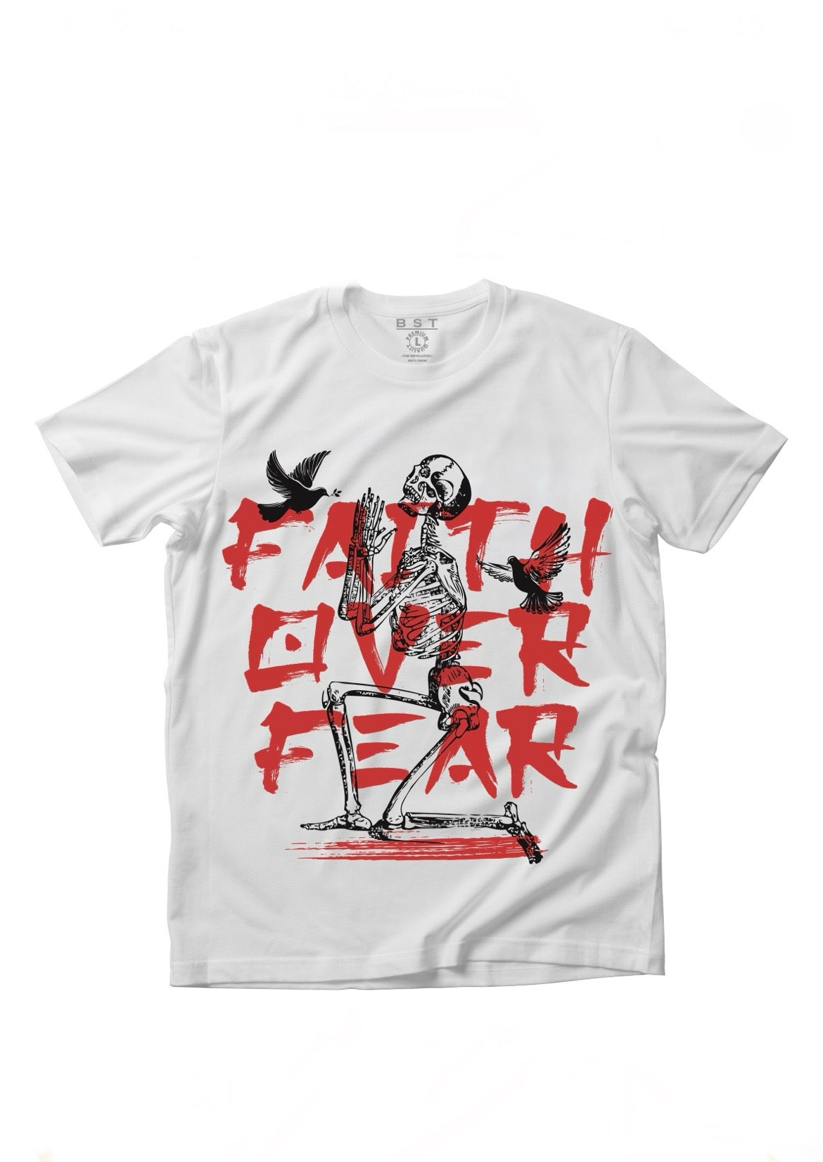 WHITE GRAPHIC PRINT TEE