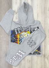 RHINESTONE FLARED SWEATPANTS