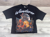 BKYS WANDERER RHINESTONE BLACK T-SHIRT