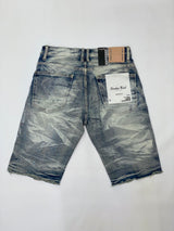 SMOKE RISE MEDIUM WASH DISTRESSED DENIM SHORTS