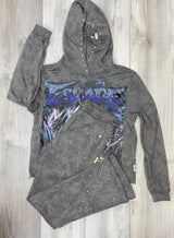 BKYS RHINESTONE GRAPHIC CROPPED HOODIE