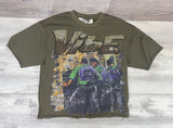 BKYS VIBE RHINESTONE TEE (ARMY GREEN)