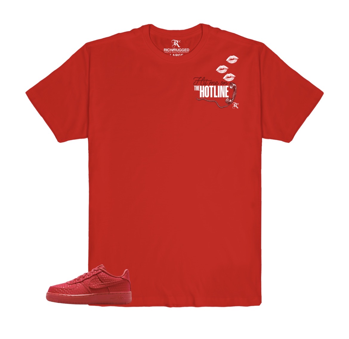 RED GRAPHIC PRINT T-SHIRT