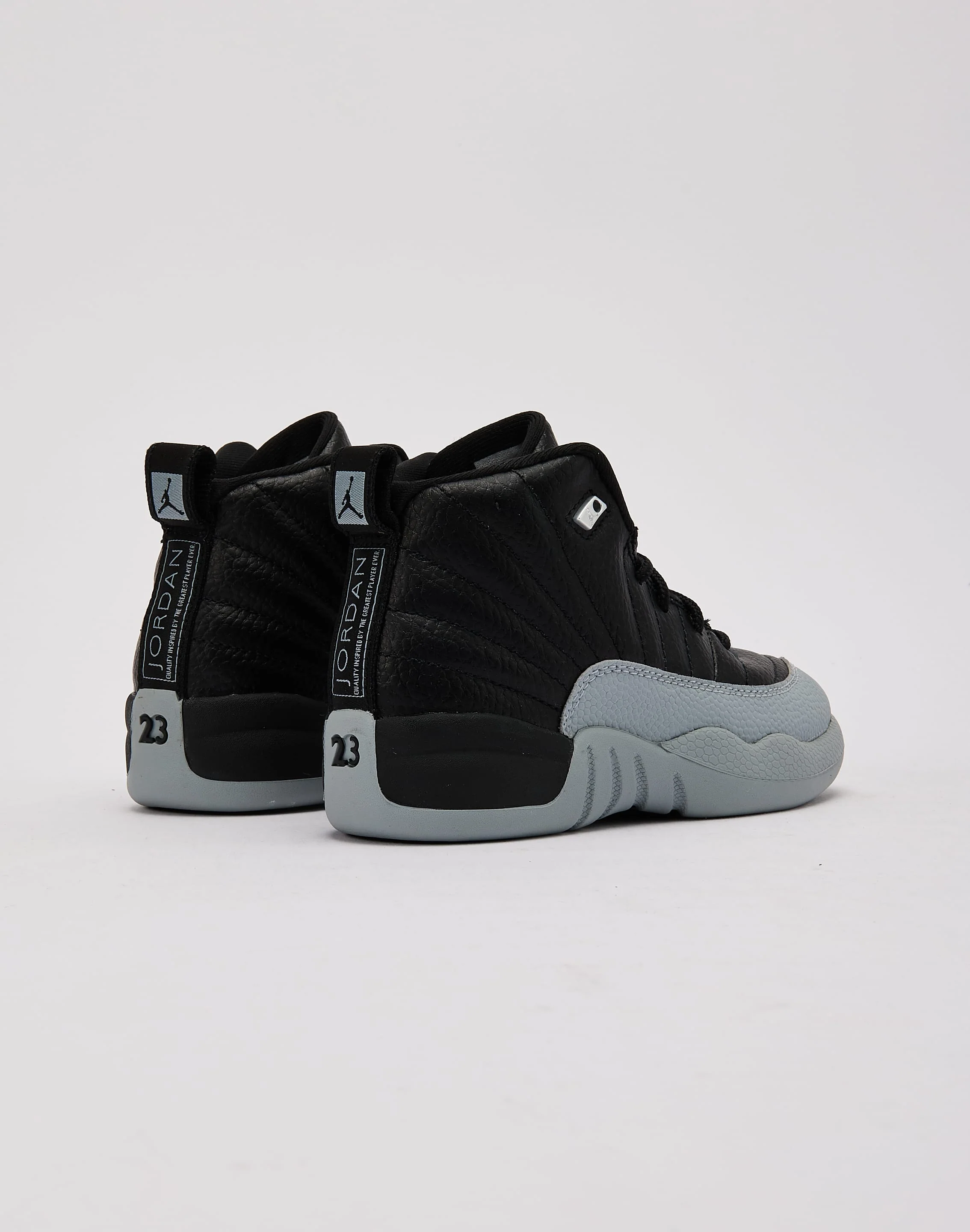 KIDS JORDAN AIR JORDAN 12 RETRO 'BLACK WOLF GREY' PRE-SCHOOL ( TD)