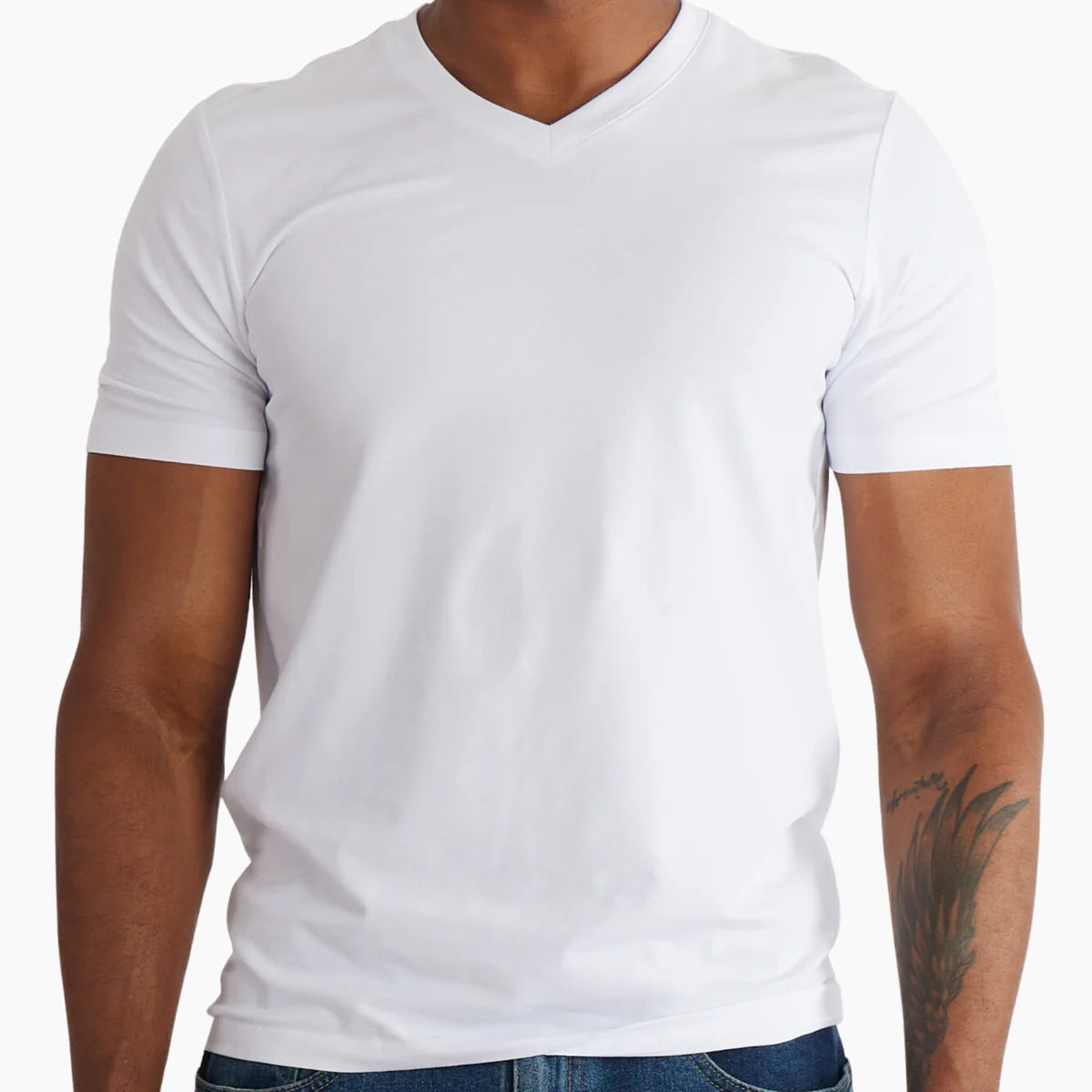 RICH COTTON SLIM FIT T-SHIRT V-NECK