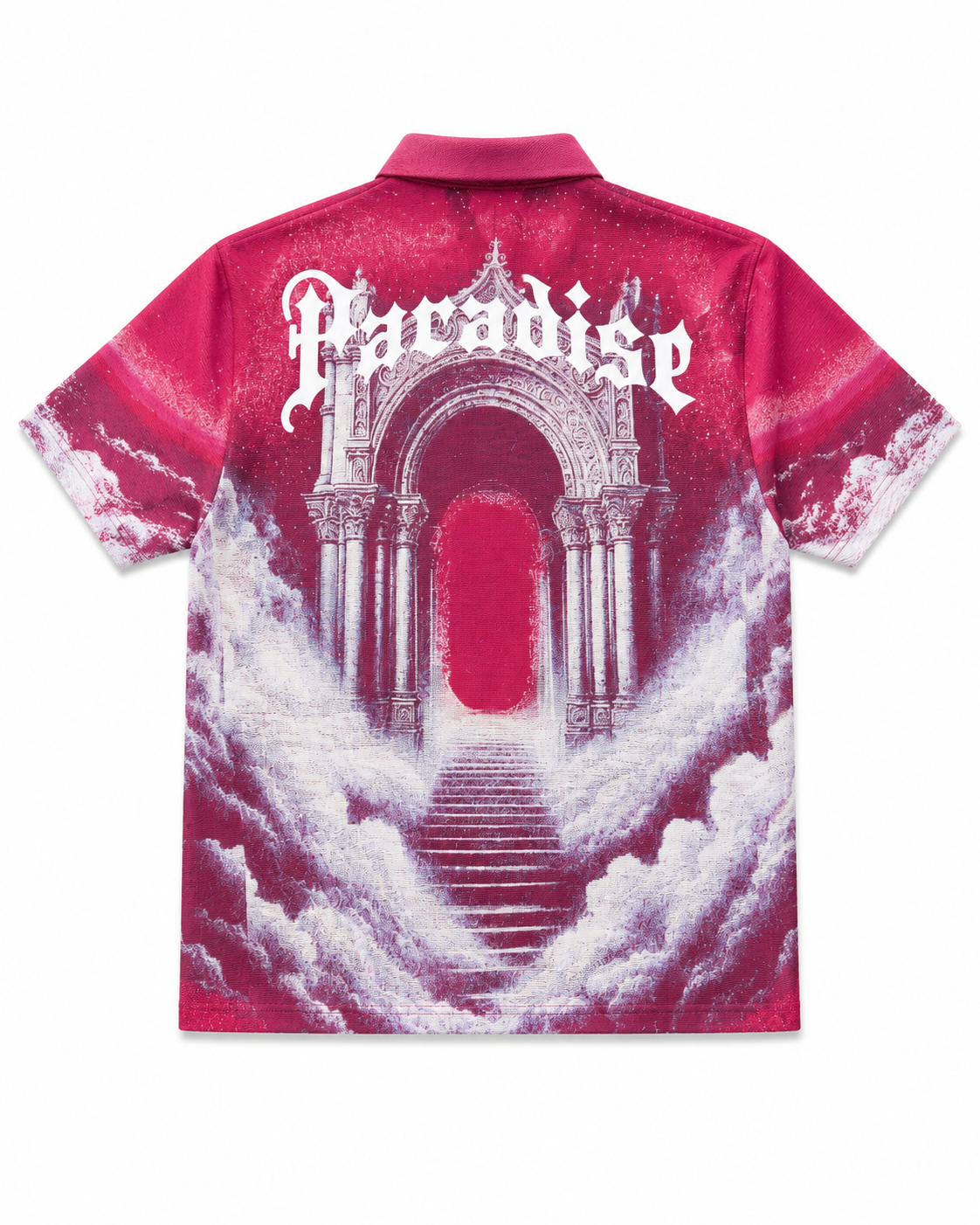 Rebel Minds Paradise Gateway Graphic Button Shirt