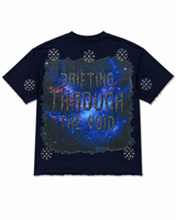 Focus Navy Skull Graphic Rhinestone T-Shirt