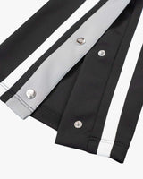 SNAP SIDE STRIPE TRACK PANTS – BLACK