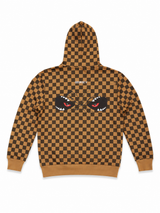 GEORGE V BROWN & BLACK CHECKERBOARD SHARK HOODIE