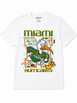 RISQ TAKERS – WHITE MIAMI HURRICANES GRAPHIC TEE