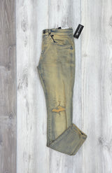 DUSTY SAND RIPPED JEANS