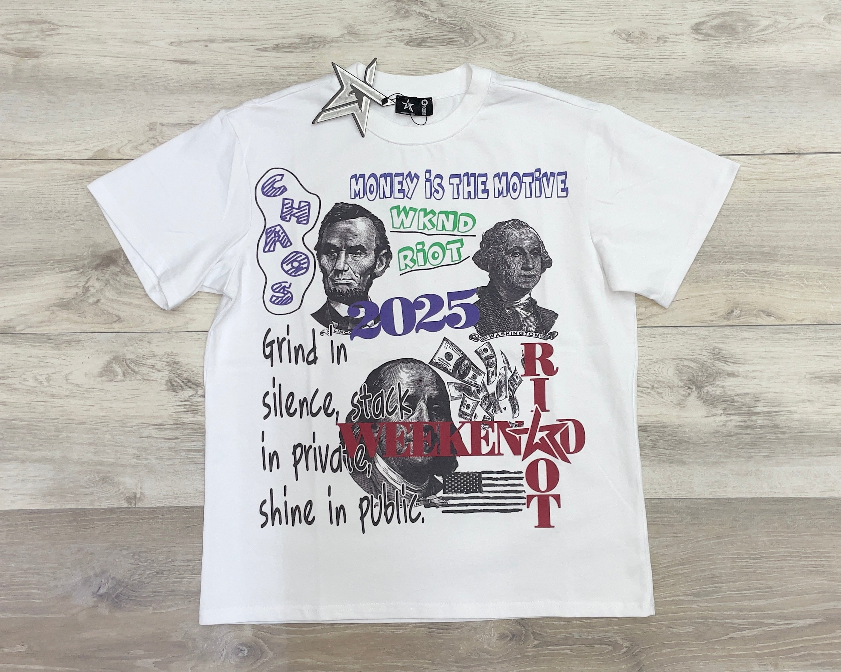 WKND CHAOS RIOT TEE – WHITE