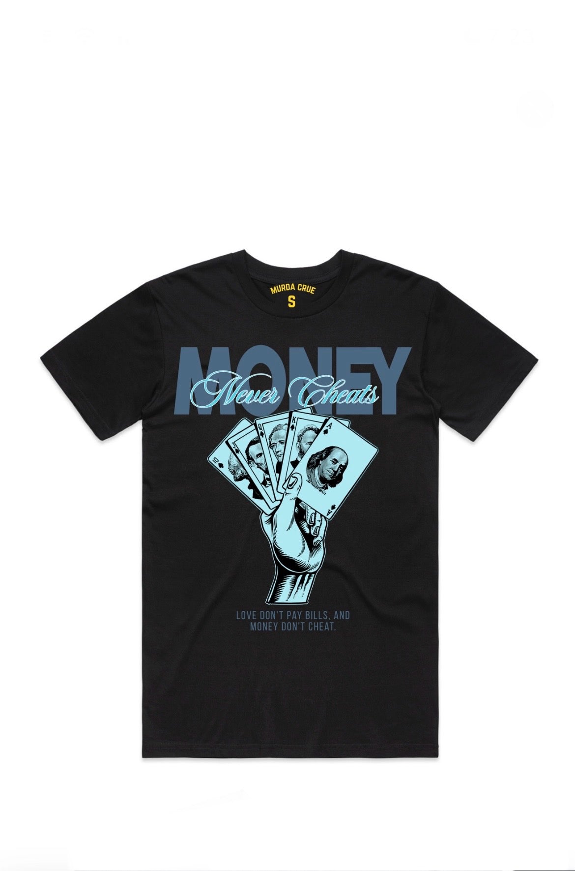 BLACK BLUE MONEY GRAPHIC TEE