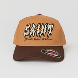 TAN & BROWN EMBROIDERY CAP