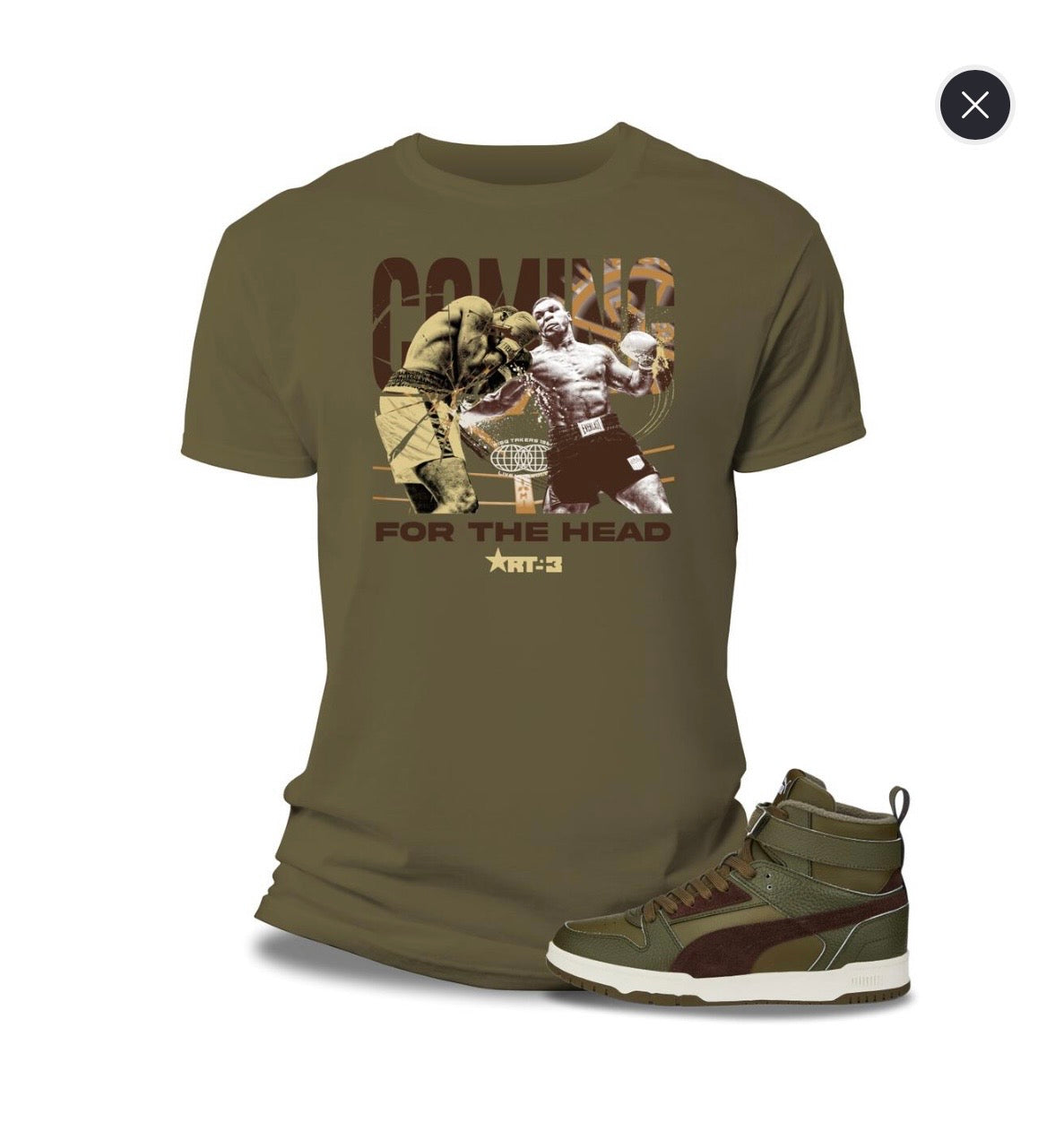 OLIVE GRAPHIC PRINT T-SHIRT