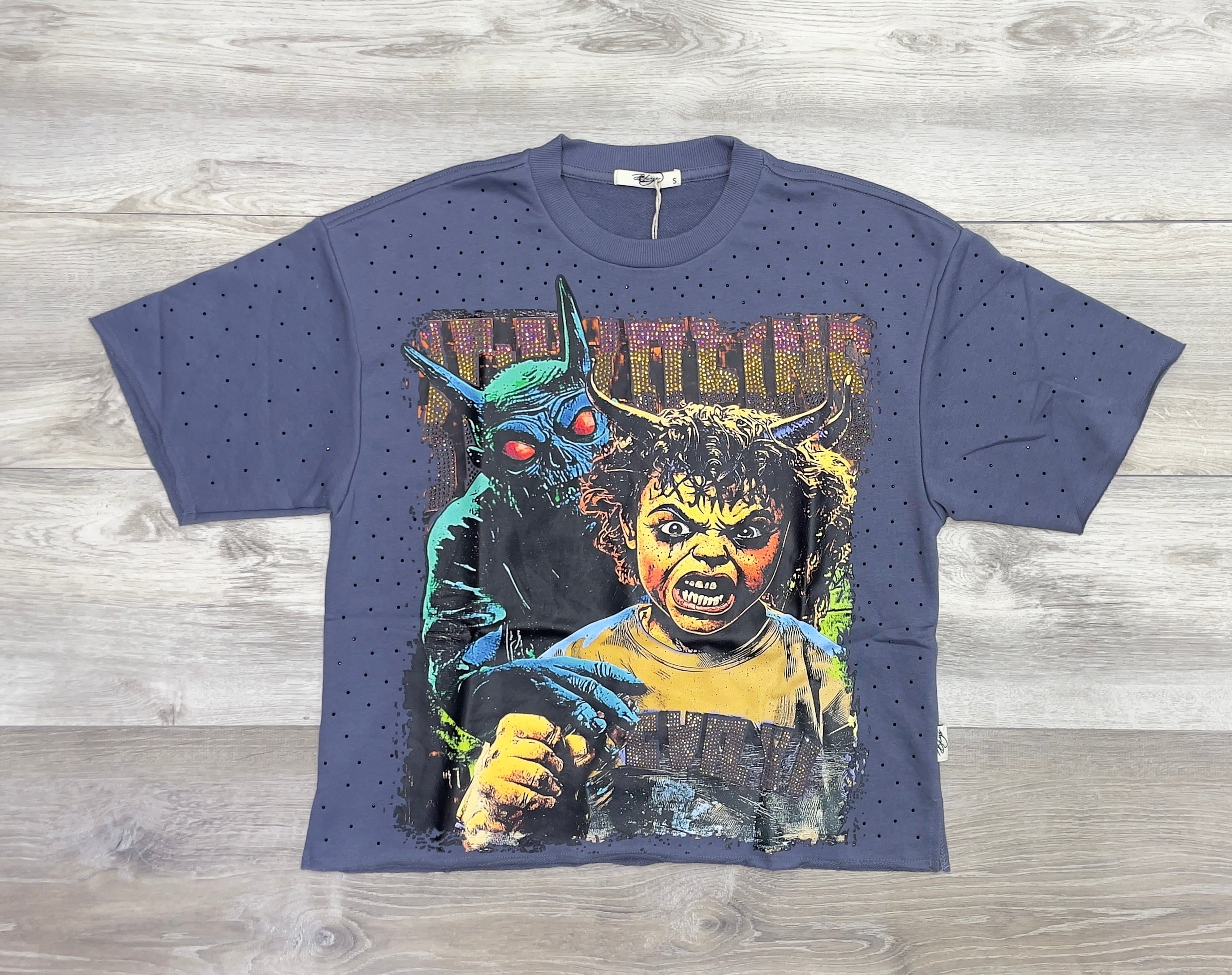 BKYS DEMON KIDS VINTAGE TEE – NAVY