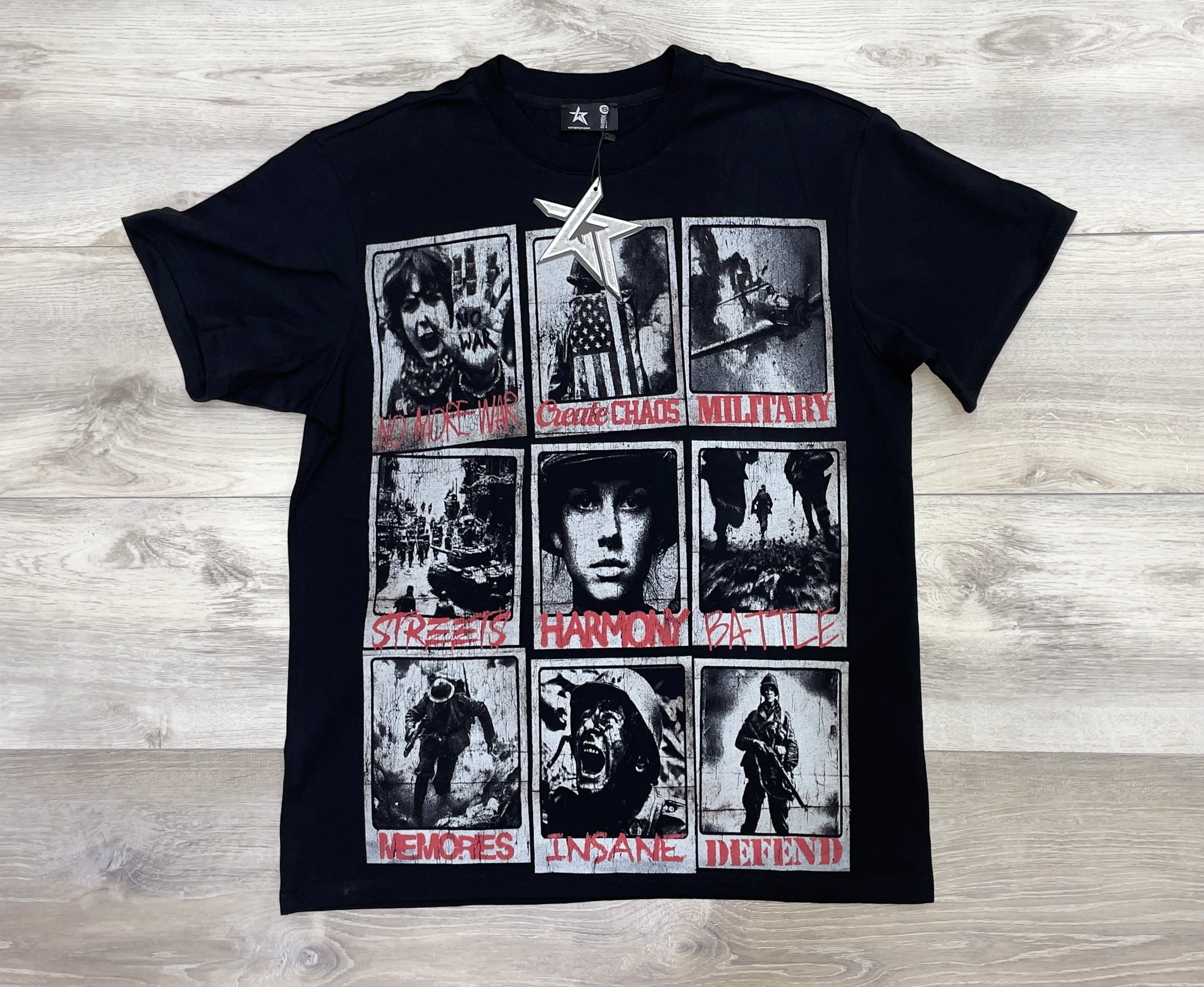 MILITARY CHAOS PATCH TEE – BLACK