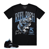 Rich Rugged – Reel Rich Graphic T-Shirt (Black/Blue)