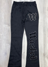 RHINESTONE FLARED SWEATPANTS