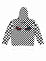 GEORGE V BLACK & WHITE CHECKERBOARD SHARK HOODIE