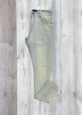 PALE GOLD STUDDED JEANS