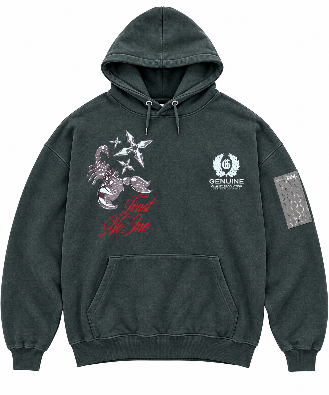 Genuine hoodie charcoal