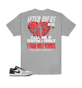GREY RED PRINT T-SHIRT