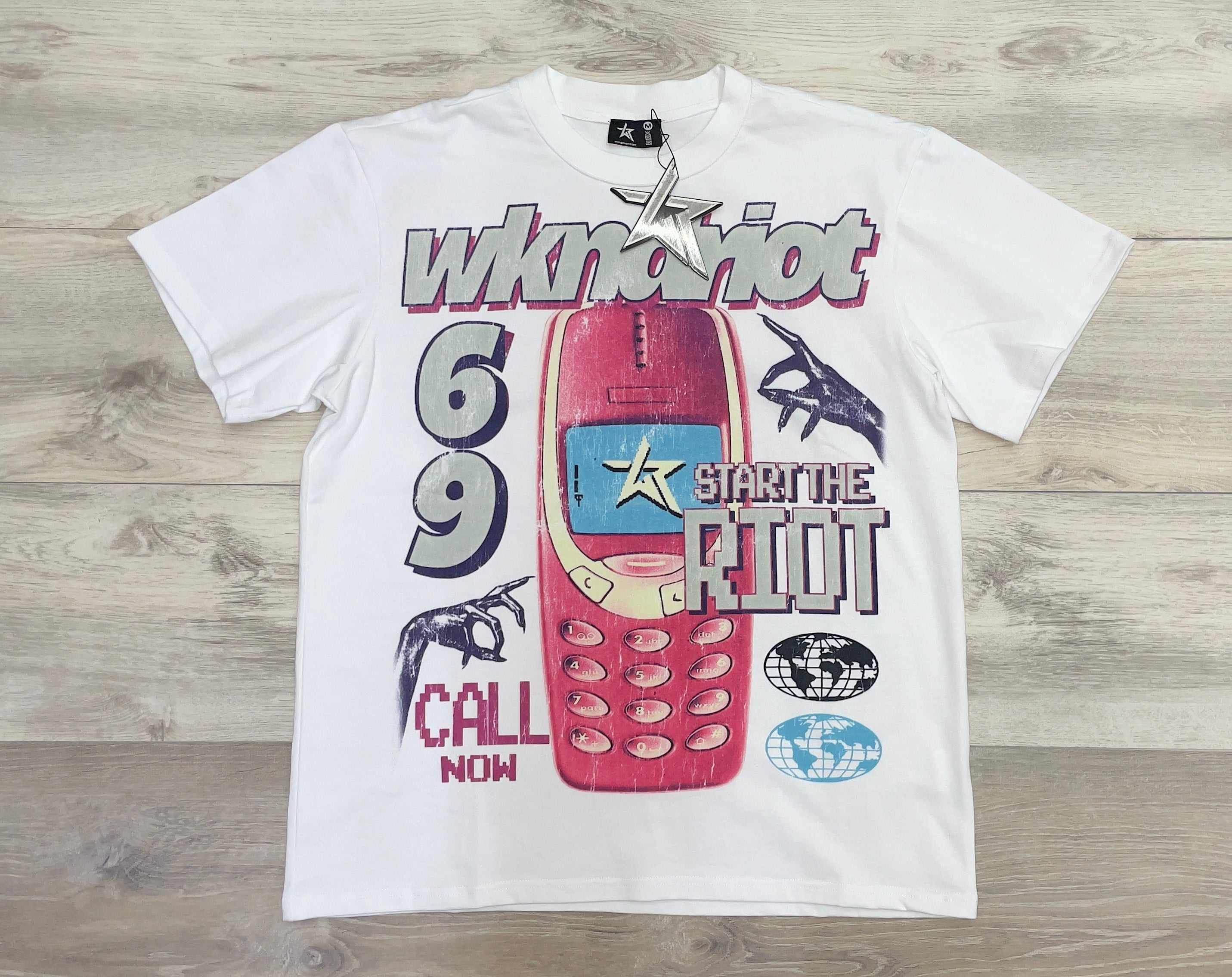 RETRO NOKIA RIOT TEE – WHITE
