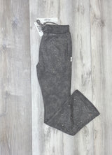 BKYS RHINESTONE VELOUR FLARE PANTS