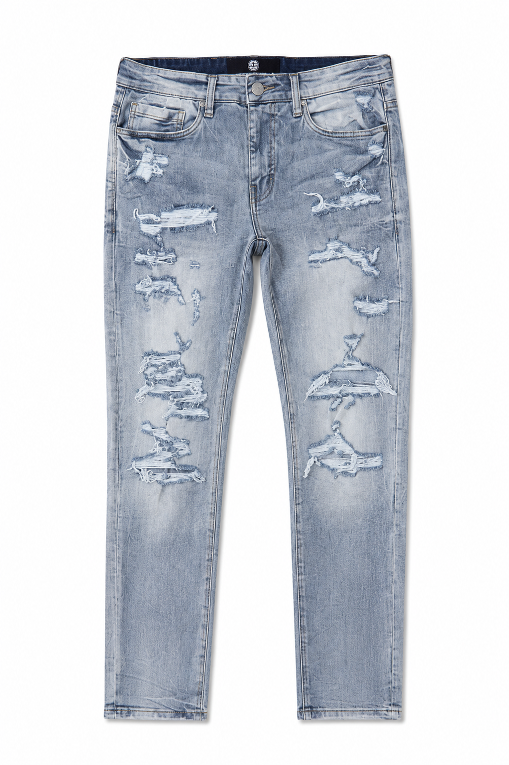 Focus Light Wash Distressed Skinny Jeans