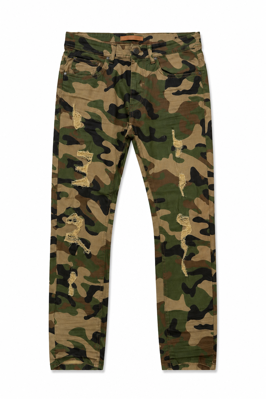 Focus Camo Distressed Skinny Jeans