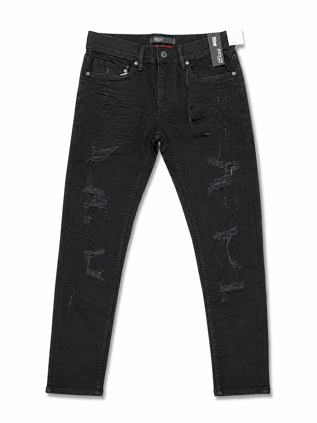 Black Distressed Skinny Jeans